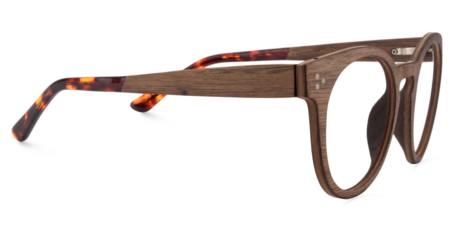 Round Brown Glasses | Zeelool Glasses4