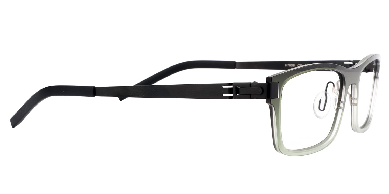 Rectangle Dark-Green Glasses | Zeelool Glasses4