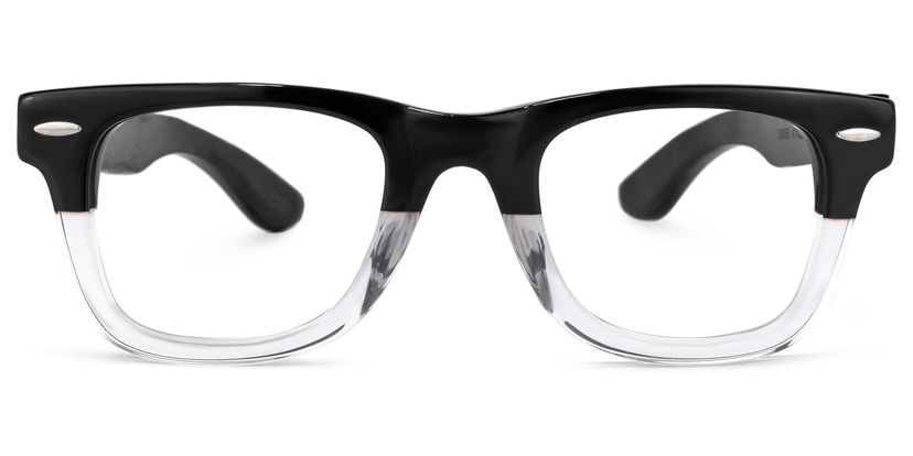Mullane Square Black-Clear Glasses