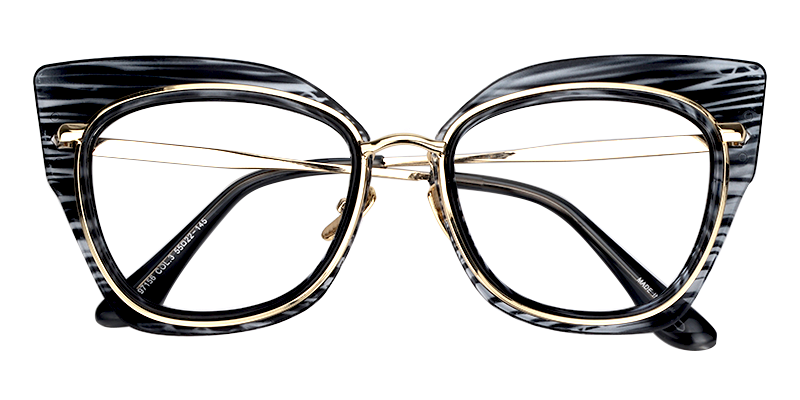  Cat Eye Gray Pattern Glasses 1