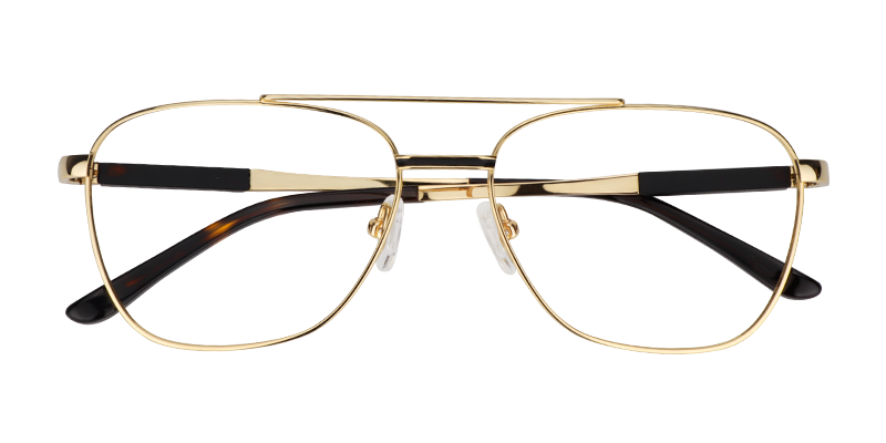 Aviator Gold Glasses | Zeelool Eyewear1
