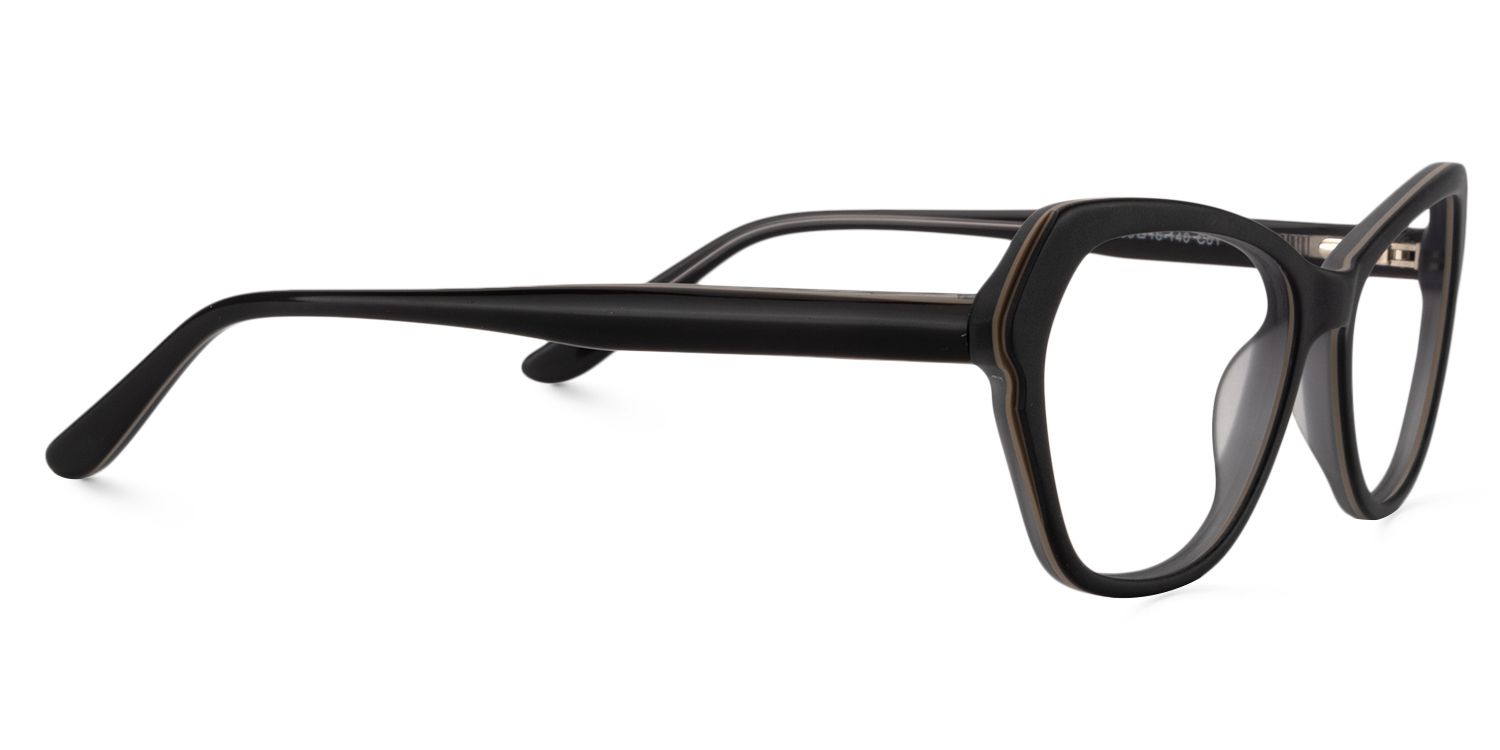 Rectangle Black Glasses | Zeelool Glasses4