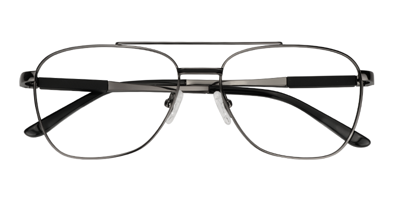 Aviator Gray Glasses | Zeelool Eyewear1