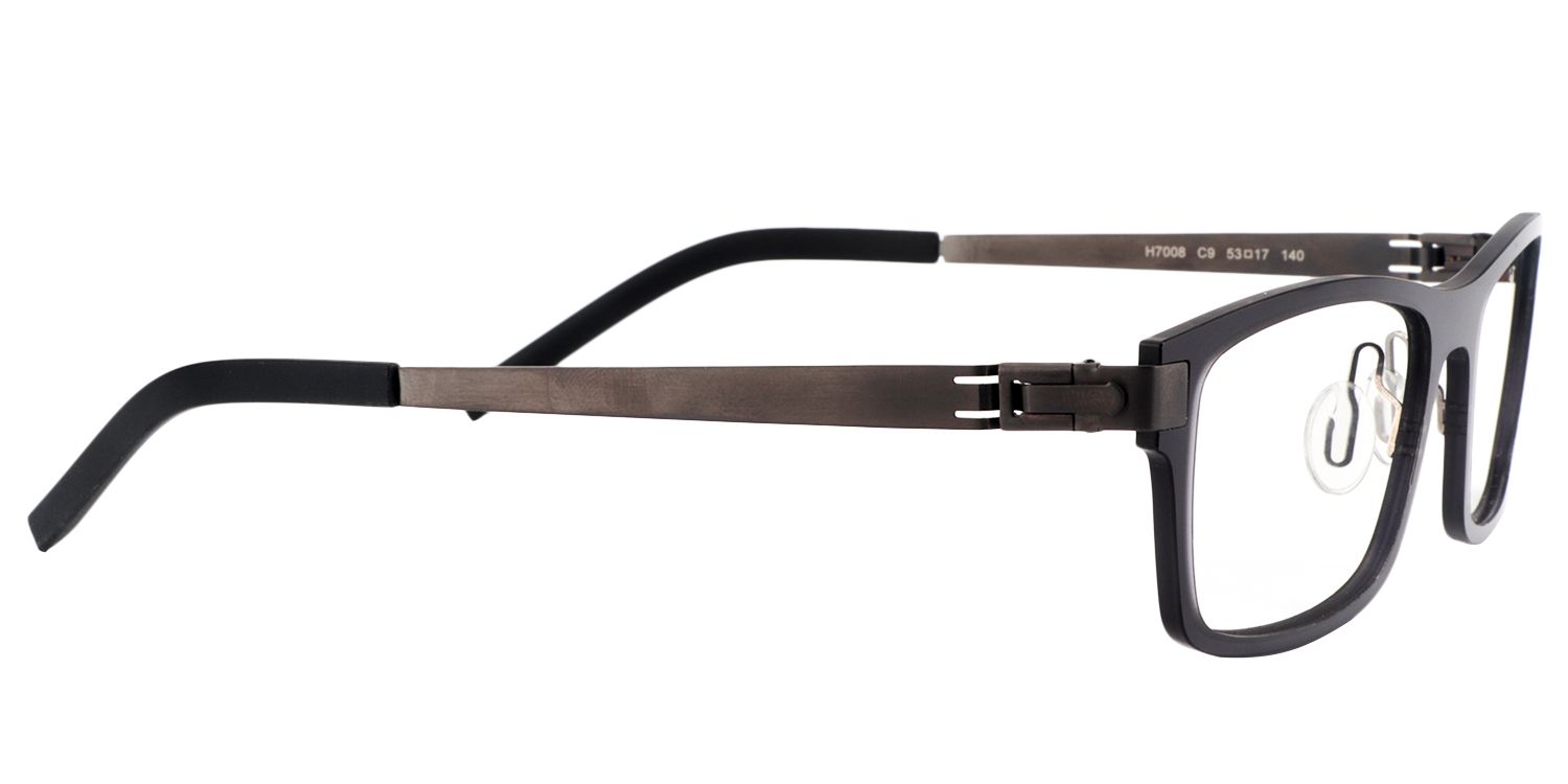 Rectangle Black Glasses | Zeelool Glasses4