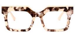 Rosado Rectangle Light-Tortoise Glasses0
