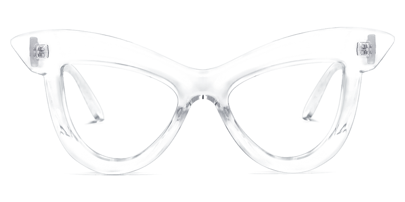 Dent Cat Eye Clear Glasses