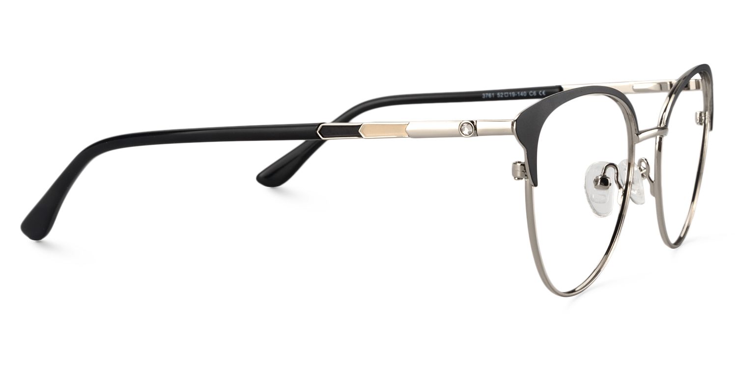 Browline Black Glasses | Zeelool Glasses4