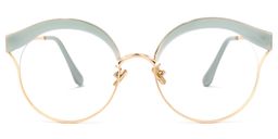 Jaleissy Geometric Green Glasses0