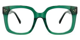 Paisley Square Dark-Green Glasses0