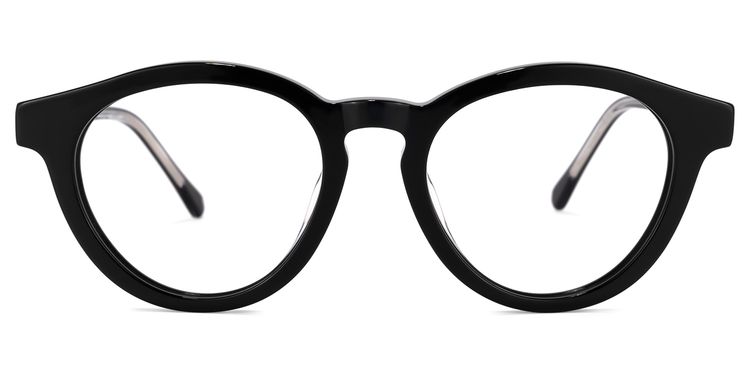 Pierce Round Black Glasses