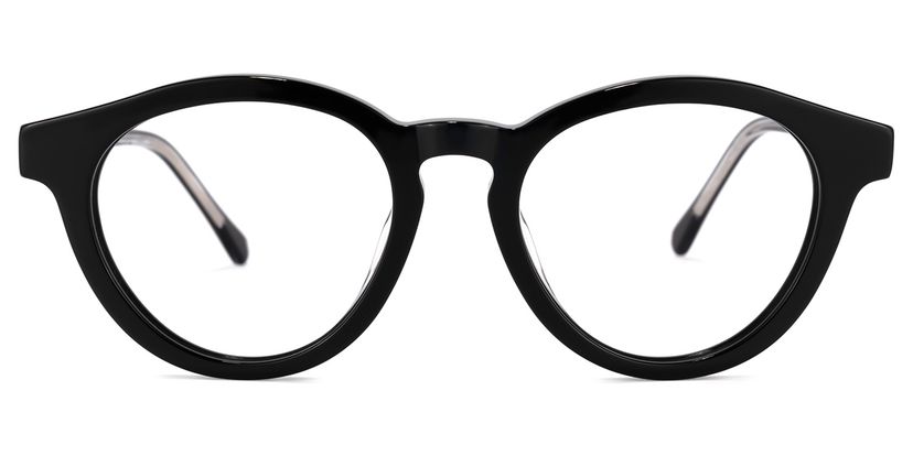 Pierce Round Black Glasses