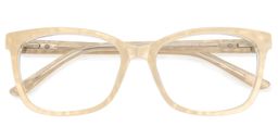 Chauncey Rectangle Beige Glasses1