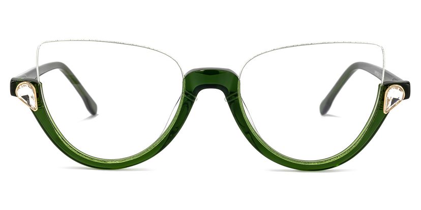 Felicia Cat Eye Green Glasses 