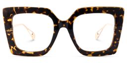 Qatar Square Tortoise-Gold Glasses0