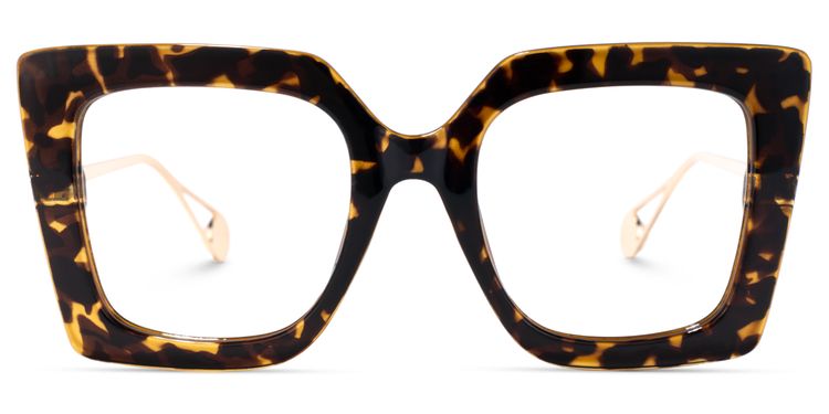 Qatar Square Tortoise-Gold Glasses