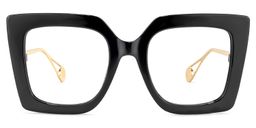 Qatar Black Square Glasses0