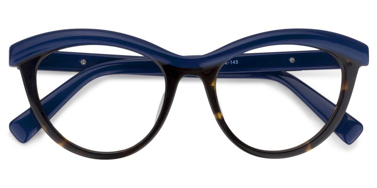 Sean Cat Eye Blue Glasses
