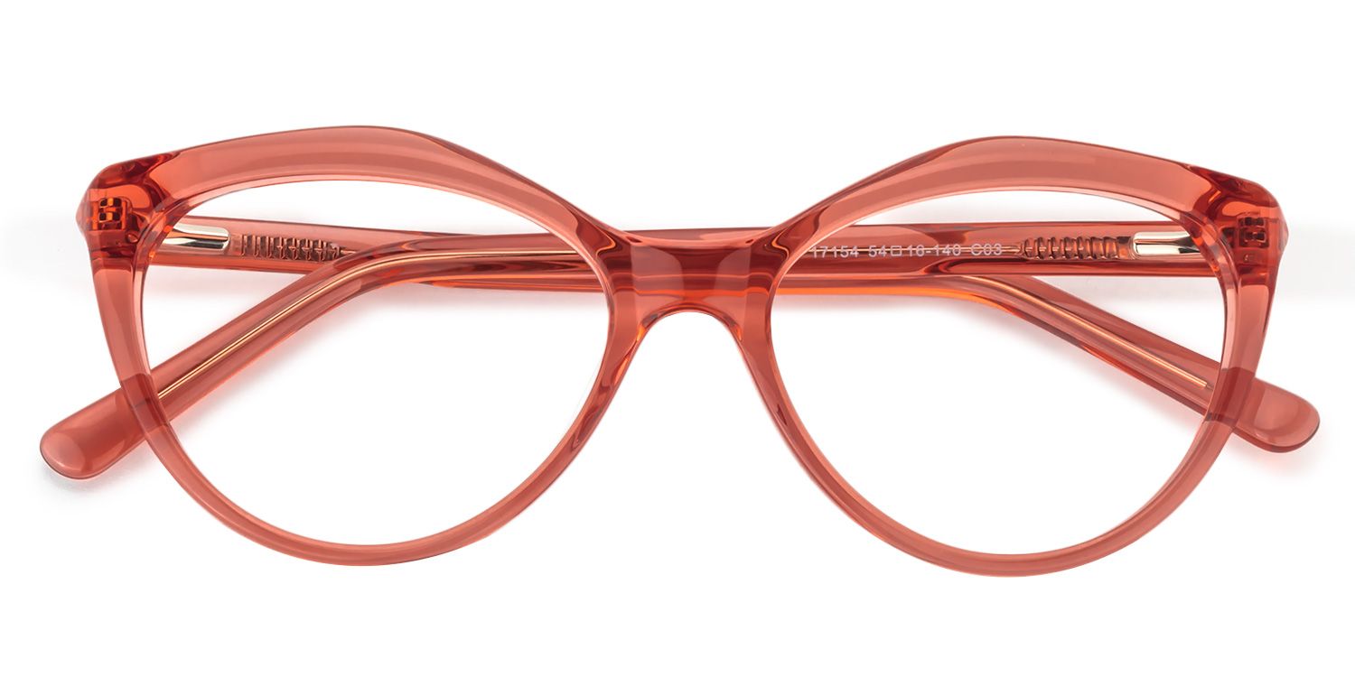 Cat Eye Red Glasses | Zeelool Glasses1