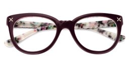 Cherie Cat Eye Dark Red Glasses1