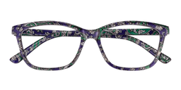 Deidre Rectangle Purple Reading Glasses1