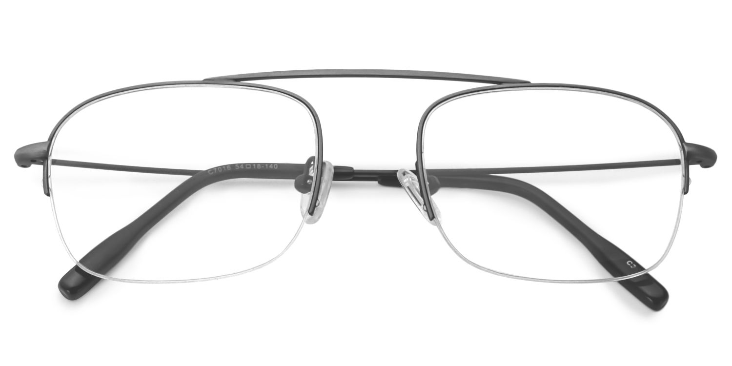 Rectangle Silver Glasses | Zeelool Glasses1