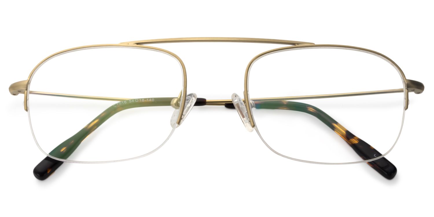 Rectangle Gold Glasses | Zeelool Glasses1