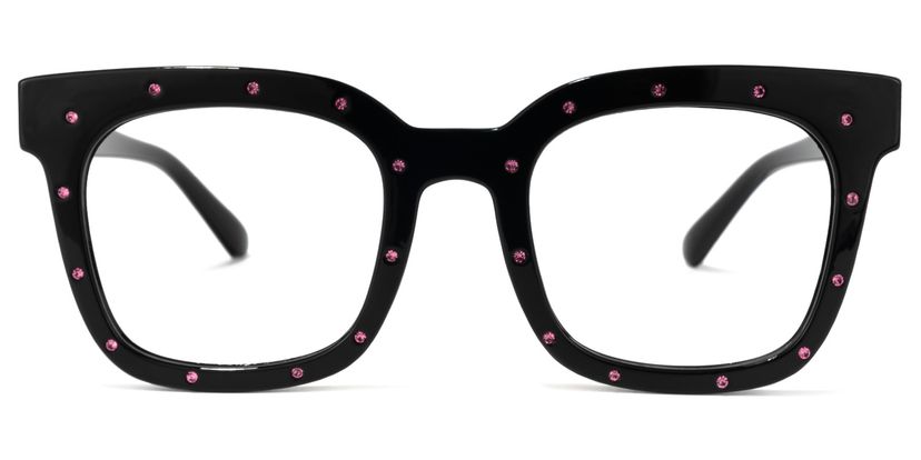 Herrera Square Black Glasses