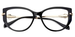 Claudine Cat Eye Black Glasses1