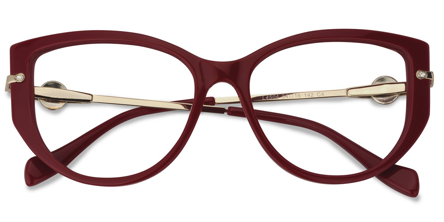 Cat Eye Red Glasses | Zeelool Glasses1