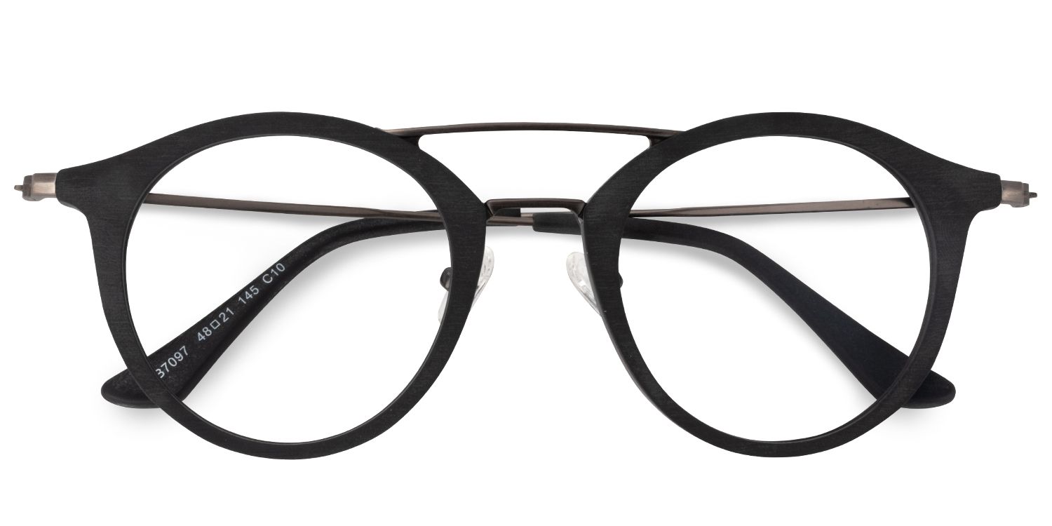 Aviator Black Glasses | Zeelool Glasses1