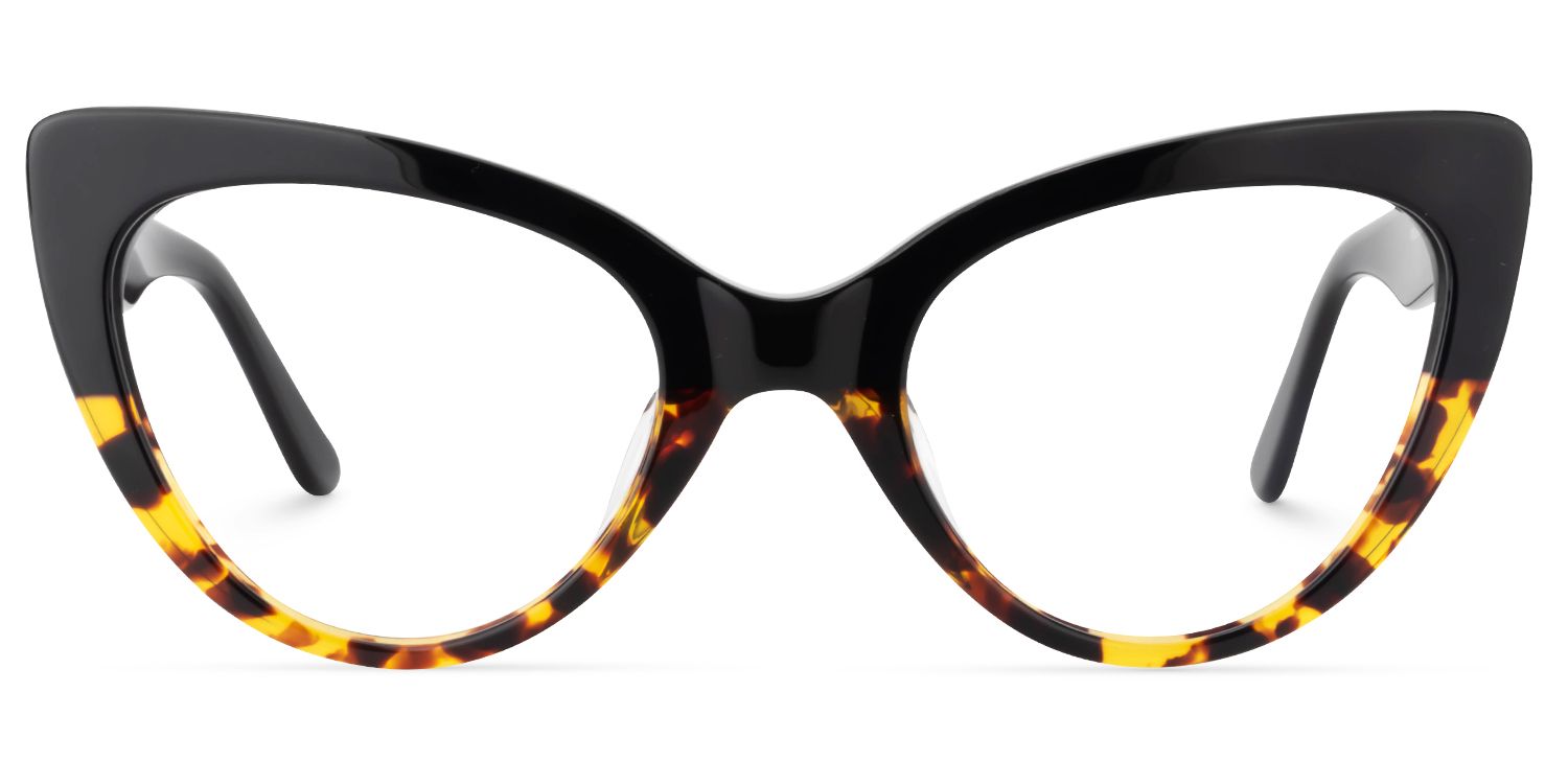 Cat Eye Yellow Tortoise Glasses | Zeelool Glasses0