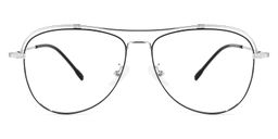 Terica Aviator Black-Silver Glasses0