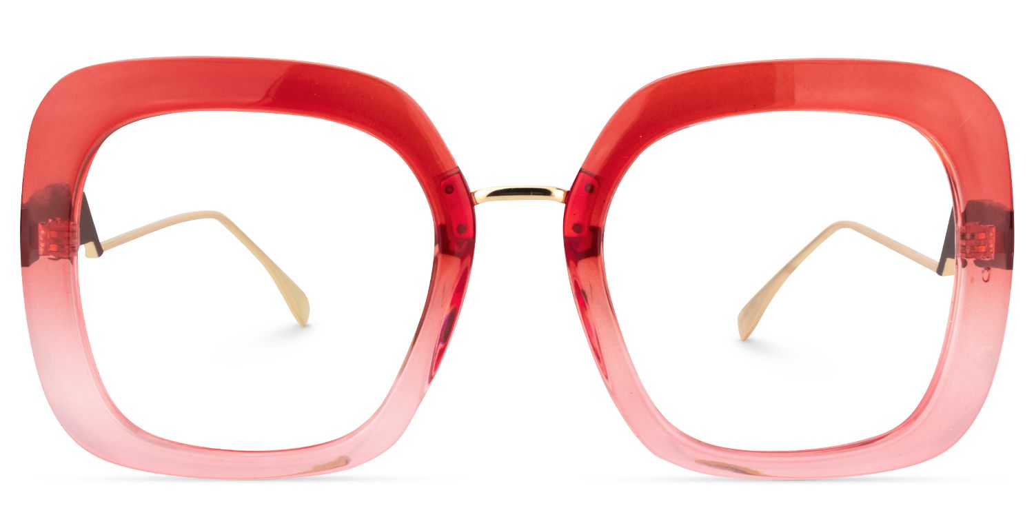 Square Red Glasses | Zeelool Glasses0