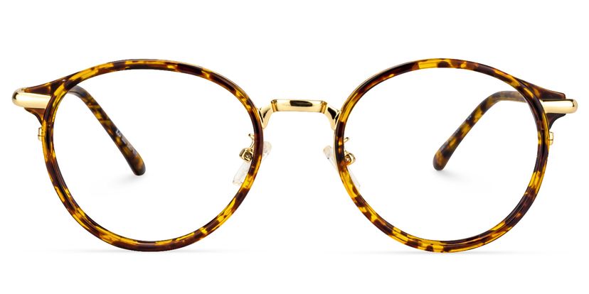 Christine Round Tortoise-Gold Eyeglasses