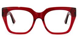 Braxton Square Red Glasses0