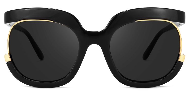 Darice Black Round Sunglasses