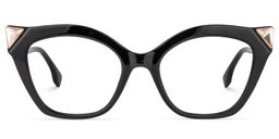 Decker Cat Eye Black Glasses0
