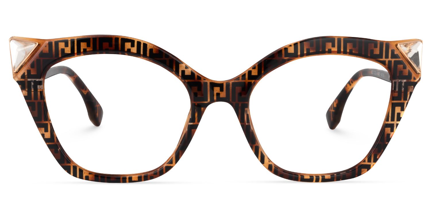 Cat Eye Brown Glasses | Zeelool Glasses0