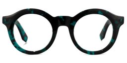 Barger Round Blue-Tortoise Glasses0