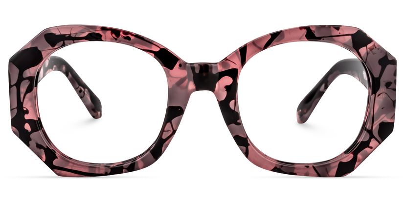 Desire Geometric Pink-Floral Glasses