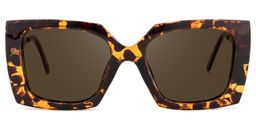 Landen Square Tortoise Sunglasses0