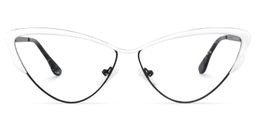 Darleen Cat Eye White Glasses0