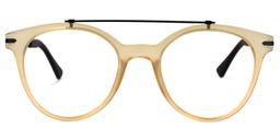 Luisa Round Beige Glasses0