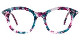 Carlock Square Purple-Floral Glasses0
