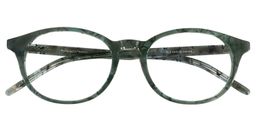 Sims Round Green Tortoise Glasses1