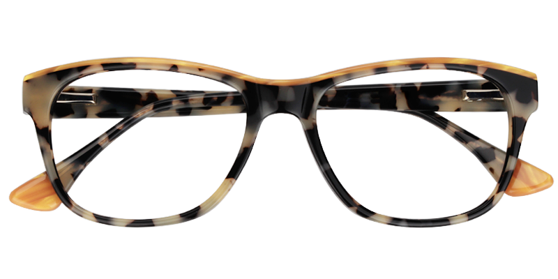 Rectangle Light Tortoise Glasses1