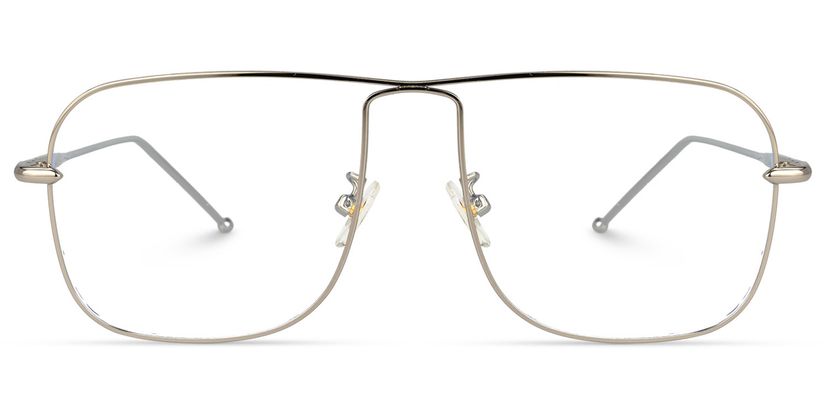 Jacqlyn Square Silver Glasses