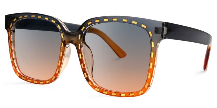 Amador Square Orange Sunglasses