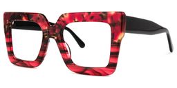 Brandon Square Red Glasses1