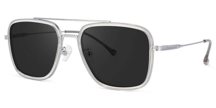 Nayeli Aviator Gray-Silver Sunglasses